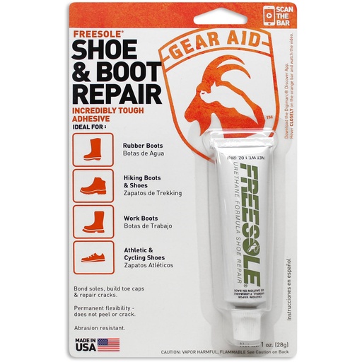[10410] Gear Aid Freesole Urethane Formula Shoe Repair, 1 Oz Tube